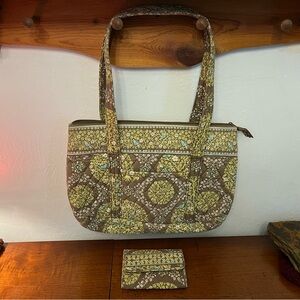 Vera Bradley double handle shoulder bag Sittin' In A Tree with matching wallet